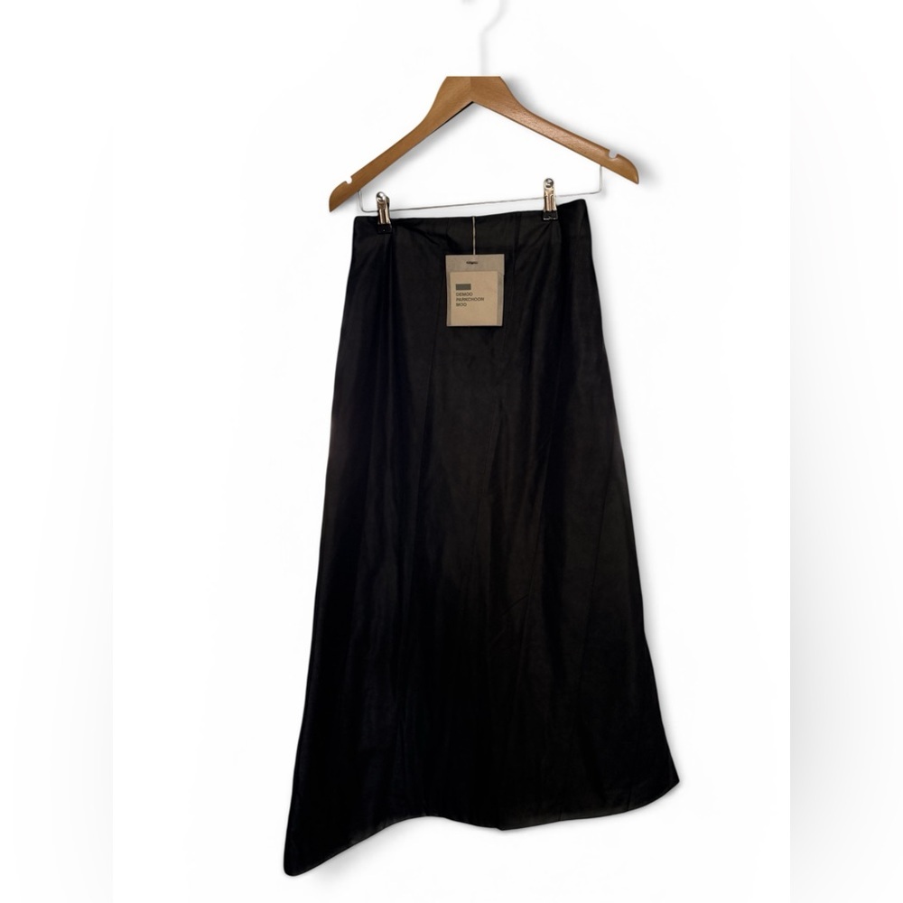 Demoo Parkchoonmoo Skirt Women Size M Black Asymmetrical Midi Avant-Garde New